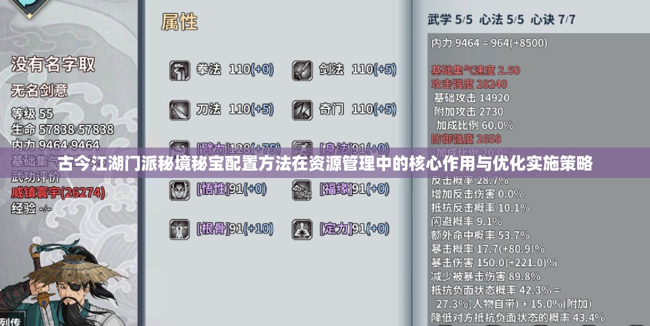 古今江湖门派秘境秘宝配置方法在资源管理中的核心作用与优化实施策略