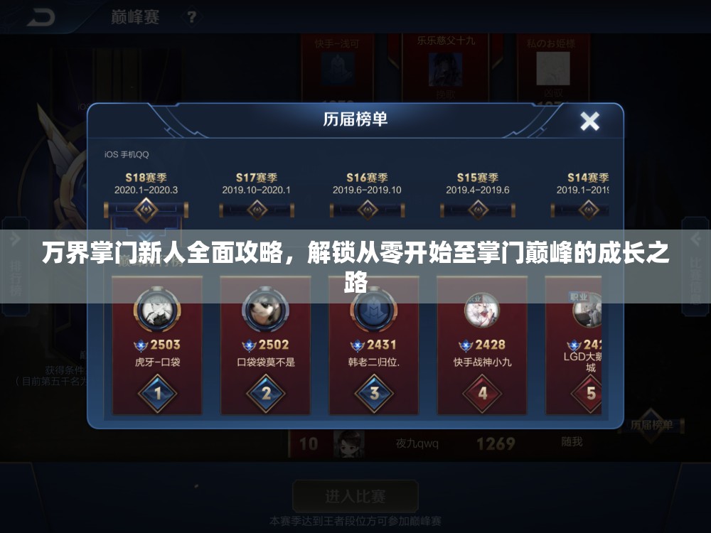 万界掌门新人全面攻略，解锁从零开始至掌门巅峰的成长之路