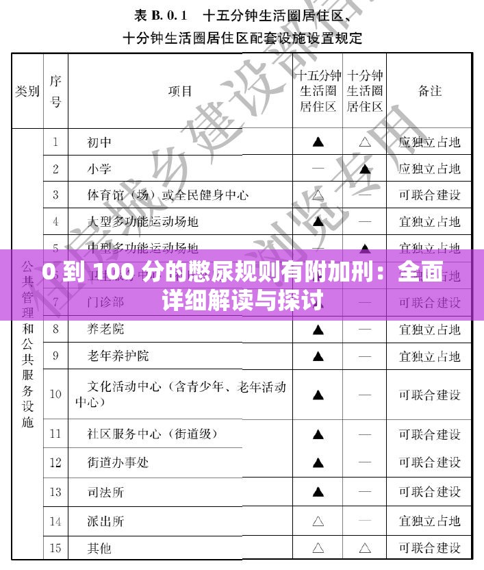 0 到 100 分的憋尿规则有附加刑：全面详细解读与探讨