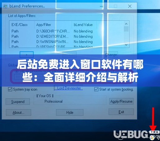 后站免费进入窗口软件有哪些：全面详细介绍与解析