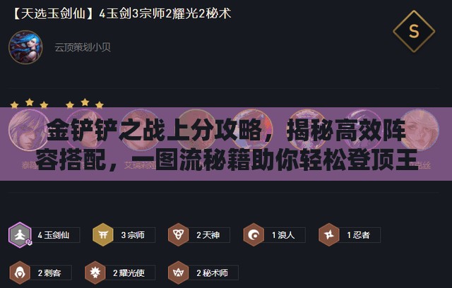 金铲铲之战上分攻略，揭秘高效阵容搭配，一图流秘籍助你轻松登顶王者