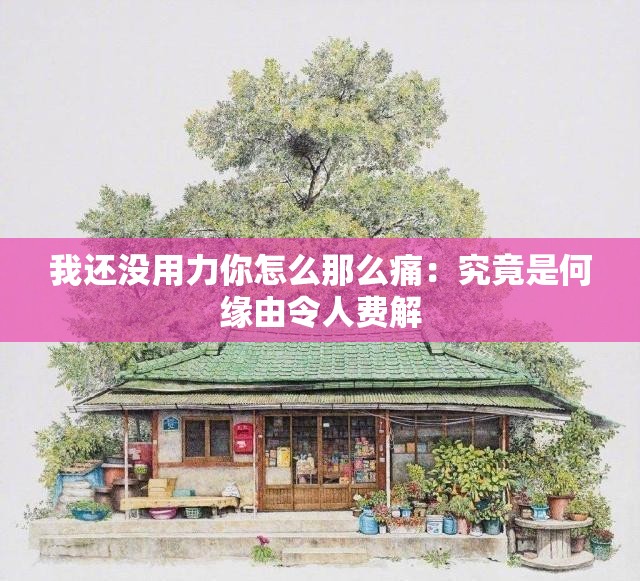 我还没用力你怎么那么痛：究竟是何缘由令人费解