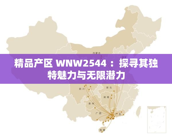 精品产区 WNW2544 ：探寻其独特魅力与无限潜力