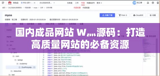 国内成品网站 W灬源码：打造高质量网站的必备资源