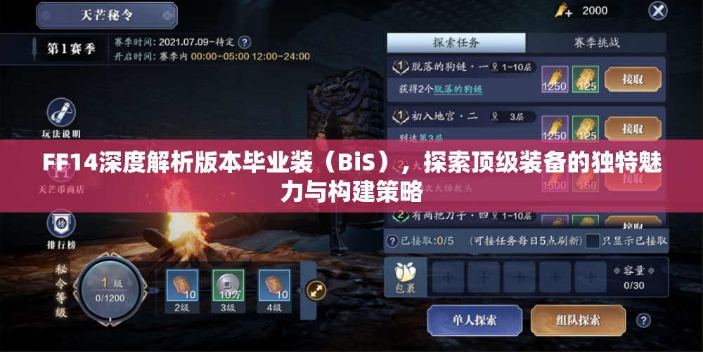 FF14深度解析版本毕业装（BiS），探索顶级装备的独特魅力与构建策略