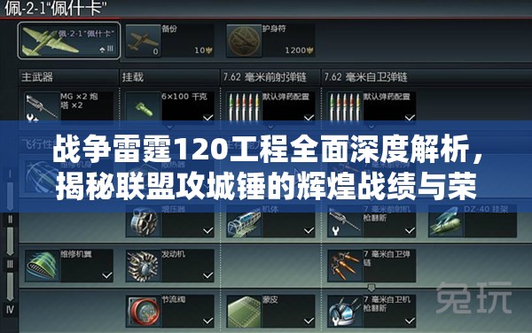 战争雷霆120工程全面深度解析，揭秘联盟攻城锤的辉煌战绩与荣耀之路