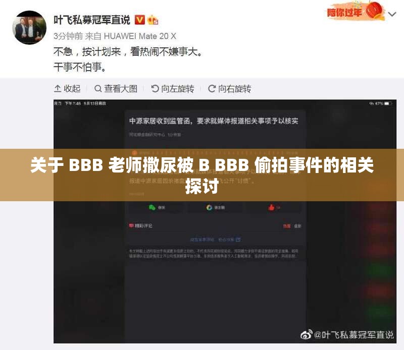 关于 BBB 老师撒尿被 B BBB 偷拍事件的相关探讨