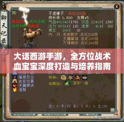 大话西游手游，全方位战术血宝宝深度打造与培养指南
