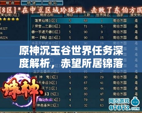 原神沉玉谷世界任务深度解析，赤望所居锦落云程任务流程全攻略