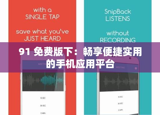 91 免费版下：畅享便捷实用的手机应用平台
