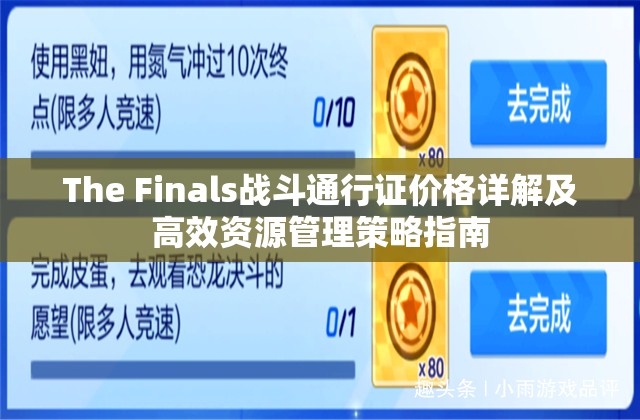 The Finals战斗通行证价格详解及高效资源管理策略指南