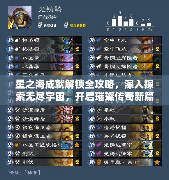星之海成就解锁全攻略，深入探索无尽宇宙，开启璀璨传奇新篇章