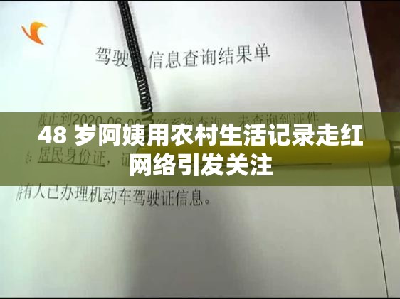 48 岁阿姨用农村生活记录走红网络引发关注