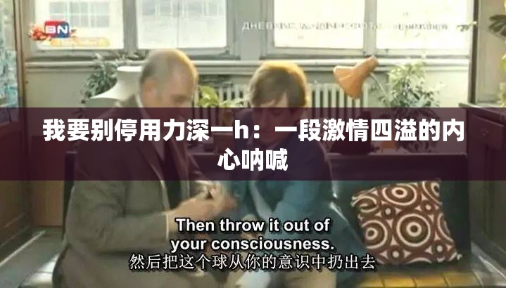 我要别停用力深一h：一段激情四溢的内心呐喊