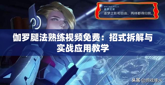 伽罗腿法熟练视频免费：招式拆解与实战应用教学