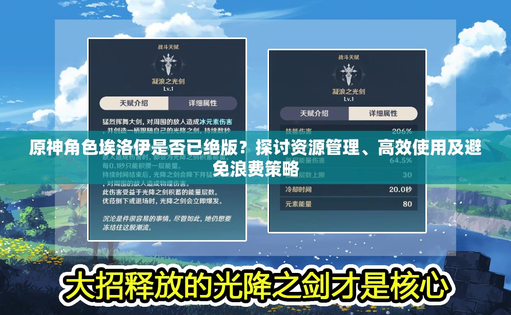 原神角色埃洛伊是否已绝版？探讨资源管理、高效使用及避免浪费策略