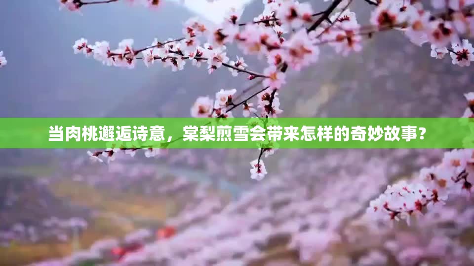 当肉桃邂逅诗意，棠梨煎雪会带来怎样的奇妙故事？