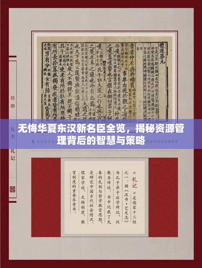 无悔华夏东汉新名臣全览，揭秘资源管理背后的智慧与策略