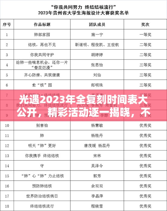 光遇2023年全复刻时间表大公开，精彩活动逐一揭晓，不容任何玩家错过！