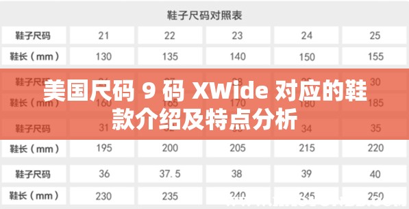 美国尺码 9 码 XWide 对应的鞋款介绍及特点分析