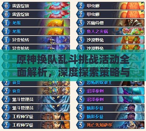 原神换队乱斗挑战活动全面解析，深度探索策略与实战技巧