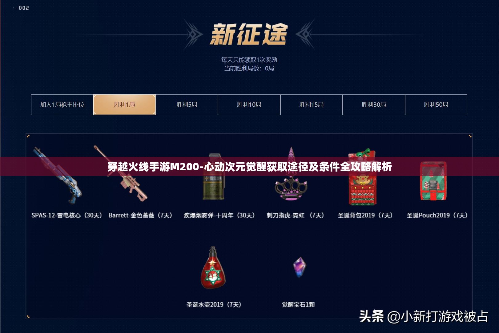 穿越火线手游M200-心动次元觉醒获取途径及条件全攻略解析