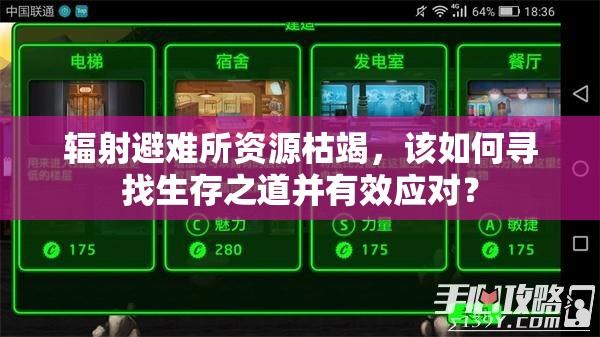 辐射避难所资源枯竭，该如何寻找生存之道并有效应对？
