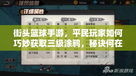 街头篮球手游，平民玩家如何巧妙获取三级涂鸦，秘诀何在？