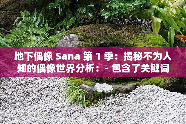 地下偶像 Sana 第 1 季：揭秘不为人知的偶像世界分析：- 包含了关键词地下偶像和Sana 第 1 季，有助于提高在搜索引擎中的曝光率- 揭秘不为人知的偶像世界这句话吸引了用户的好奇心，增加了点击的可能性- 长度适中，符合百度 SEO 优化的要求
