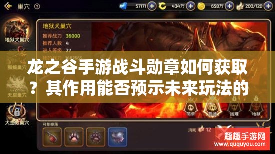 龙之谷手游战斗勋章如何获取？其作用能否预示未来玩法的大革命？