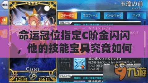 命运冠位指定C阶金闪闪，他的技能宝具究竟如何？升级又需哪些神秘素材？