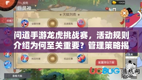 问道手游龙虎挑战赛，活动规则介绍为何至关重要？管理策略揭秘！