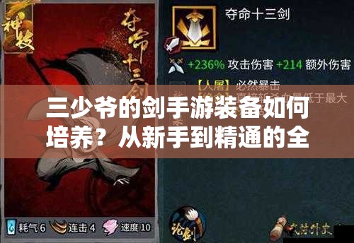 三少爷的剑手游装备如何培养？从新手到精通的全面攻略揭秘！